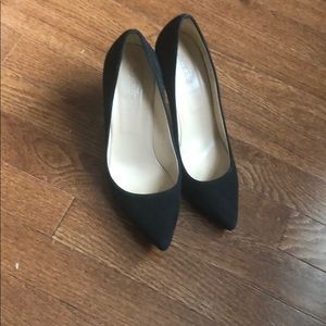 J. Crew black suede Elsie heels